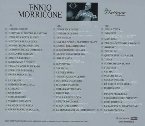 Oscar alla carriera 2007. The Platinum Collection (Colonna sonora) - CD Audio di Ennio Morricone - 2