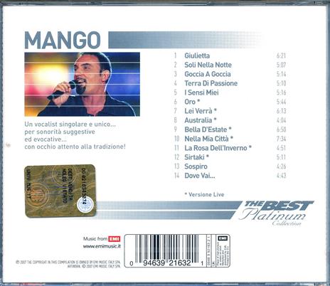 Mango. The Best of Platinum - CD Audio di Mango - 2