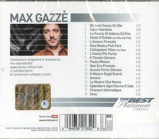 Max Gazzè. The Best of Platinum - CD Audio di Max Gazzè - 2