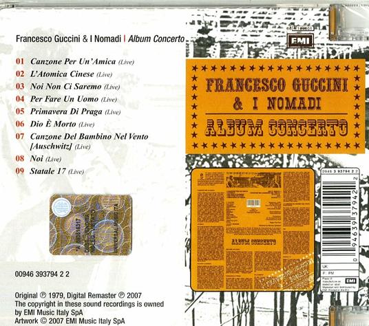 Album Concerto - CD Audio di Francesco Guccini,I Nomadi - 2