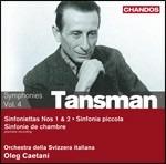 Sinfoniette n.1, n.2 - Sinfonia da camera - Sinfonia piccolo - CD Audio di Alexandre Tansman,Oleg Caetani