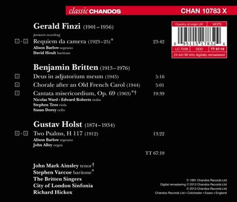 Deus In Adjutorium. Cantata Misericordium - CD Audio di Benjamin Britten - 2