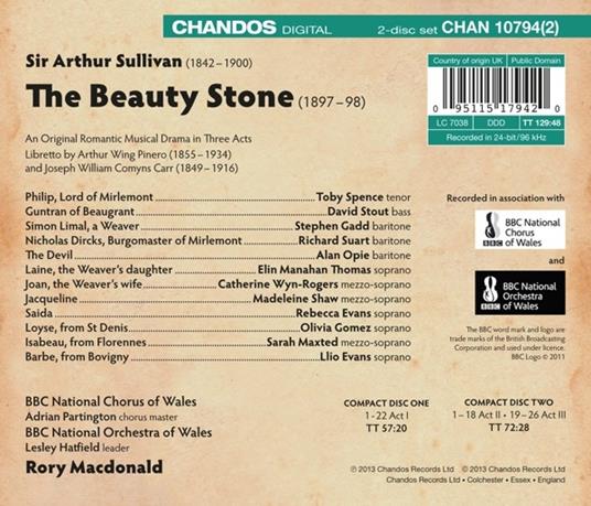 The Beauty Stone - CD Audio di Arthur Sullivan - 2