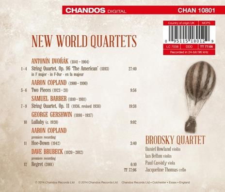 New World Quartet - CD Audio di Brodsky Quartet - 2