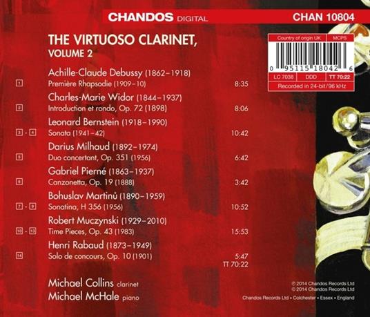 Virtuoso Clarinet vol.2 - CD Audio di Michael Collins - 2