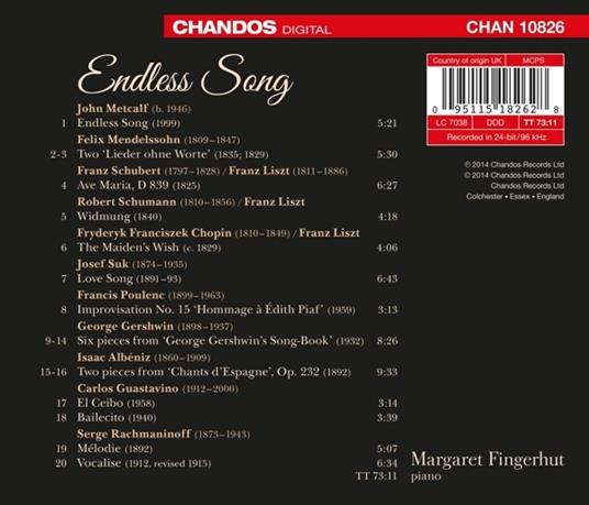 Endless Song - CD Audio di Margaret Fingerhut - 2