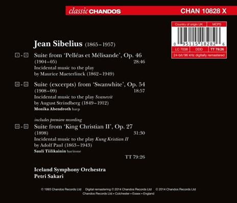 Suites. Pelleas Et Melisan - CD Audio di Jean Sibelius - 2