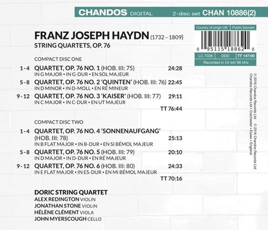 Quartetti per Archi vol.2 - CD Audio di Franz Joseph Haydn - 2