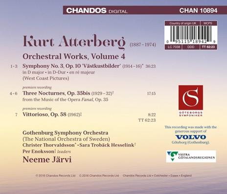 Opere orchestrali vol.4 (Integrale) - CD Audio di Kurt Magnus Atterberg - 2