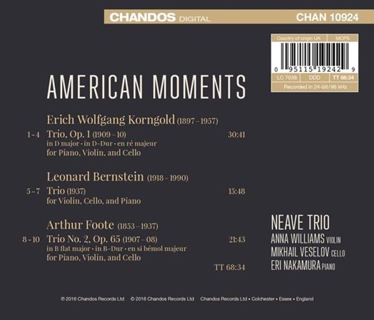 Americam Moments - CD Audio di Neave Trio - 2