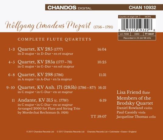 Quartetti con flauto - CD Audio di Brodsky Quartet - 2