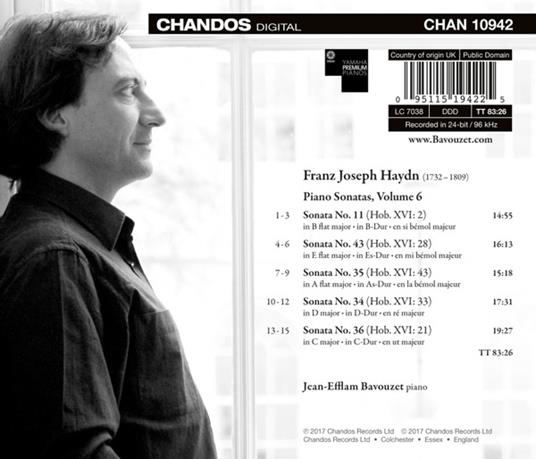 Sonate per pianoforte vol.6 - CD Audio di Franz Joseph Haydn,Jean-Efflam Bavouzet - 2