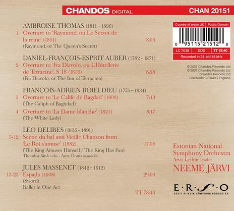 French Music for the Stage - CD Audio di Neeme Järvi,Estonian National Symphony Orchestra - 2