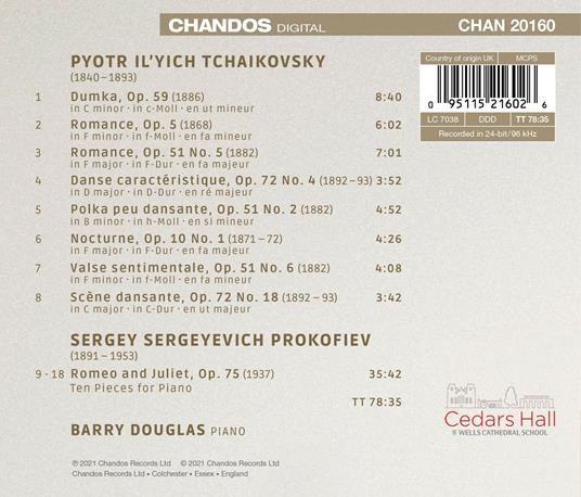 Tchaikovsky Plus One Vol.3 - CD Audio di Pyotr Ilyich Tchaikovsky,Barry Douglas - 2