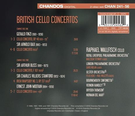 British Cello Concertos - CD Audio di Raphael Wallfisch - 2