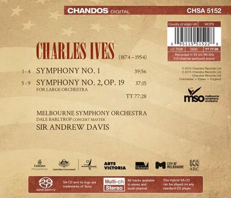 Sinfonie n.1, n.2 - SuperAudio CD ibrido di Charles Ives - 2