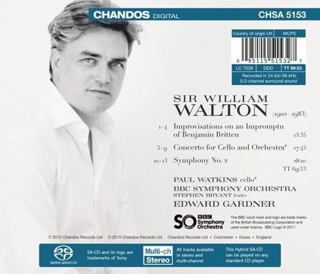 Concerto per violoncello - Sinfonia n.2 - SuperAudio CD ibrido di William Walton - 2
