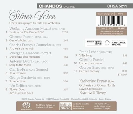 Silver Voice - SuperAudio CD di Bramwell Tovey,Orchestra of Opera North,Katherine Bryan - 2
