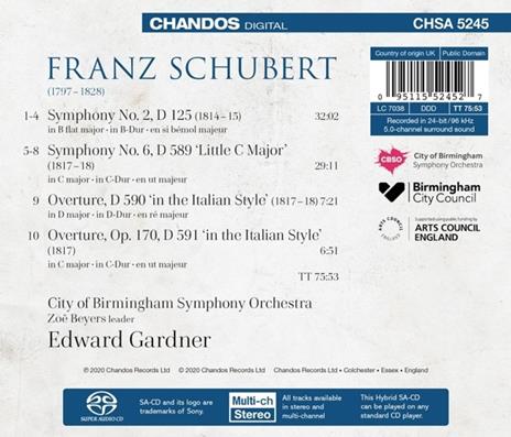 Sinfonie vol.2 - CD Audio di Franz Schubert - 2