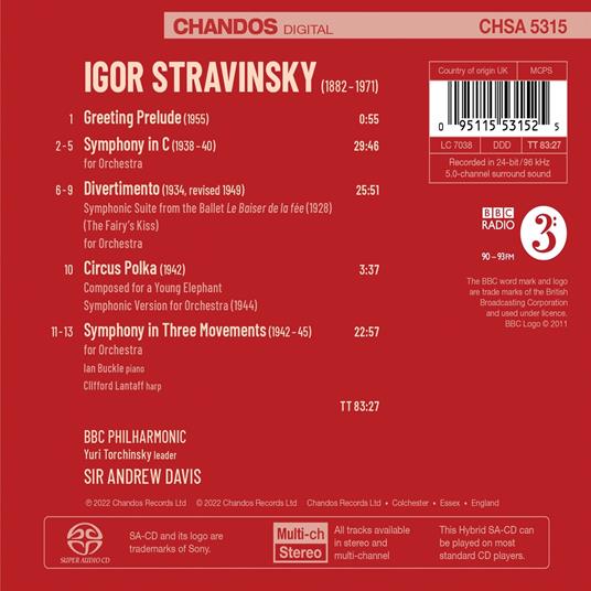Orchestral Works - SuperAudio CD di Igor Stravinsky,BBC Symphony Orchestra - 2