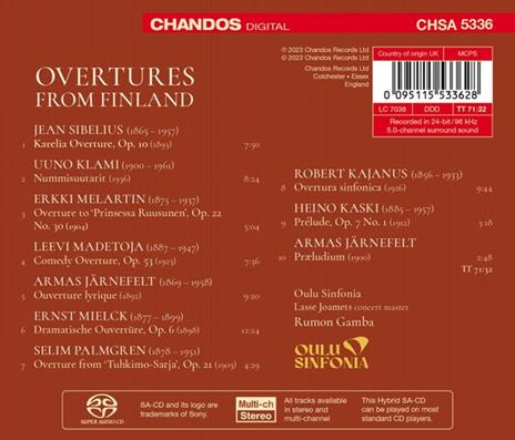 Overtures From Finland - SuperAudio CD di Oulu Sinfonia Orchestra - 2
