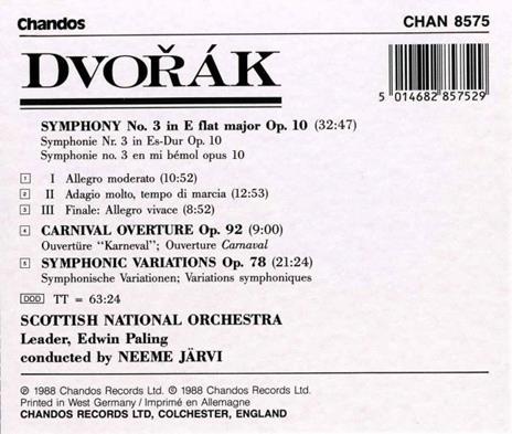 Sinfonia n.3 - CD Audio di Antonin Dvorak - 2