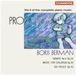 Musica per pianoforte vol.3 - CD Audio di Sergei Prokofiev,Boris Berman