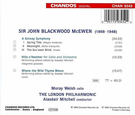 Solway Symphony - CD Audio di John Blackwood McEwen - 2