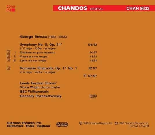 Sinfonia n.3 - CD Audio di George Enescu - 2