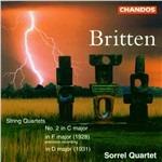 Quartetti per archi - CD Audio di Benjamin Britten,Sorrel Quartet