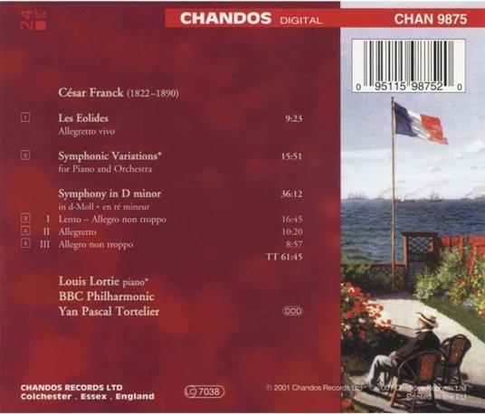 Variazioni sinfoniche - Les Éolides - Sinfonia in Re minore - CD Audio di César Franck - 2