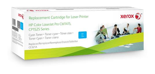 Xerox Cartuccia toner ciano. Equivalente a HP CE321A. Compatibile con HP Colour LaserJet CM1415, Colour LaserJet CP1210, Colour LaserJet CP1510