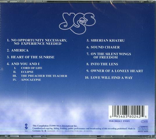 Best of Yes - CD Audio di Yes - 2
