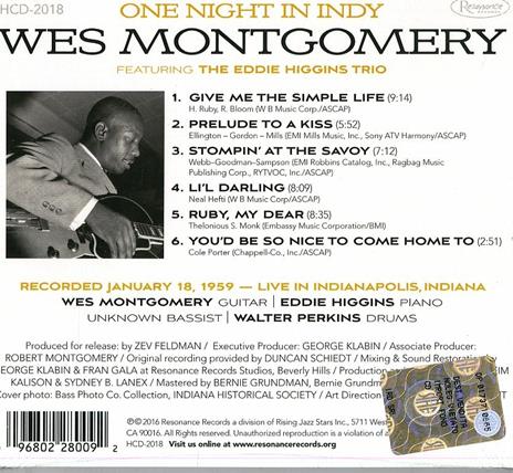 One Night in Indy - CD Audio di Wes Montgomery - 2