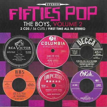 50s Pop Boys V2-56 Cuts-100% First Time - CD Audio