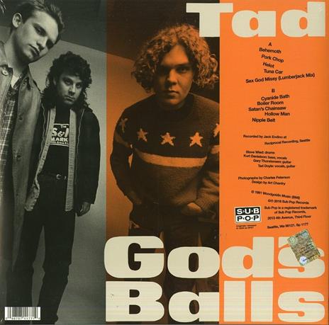 God's Balls (Deluxe Edition) - Vinile LP di Tad - 2
