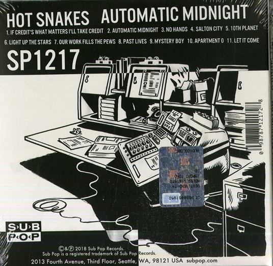 Automatic Midnight - CD Audio di Hot Snakes - 2