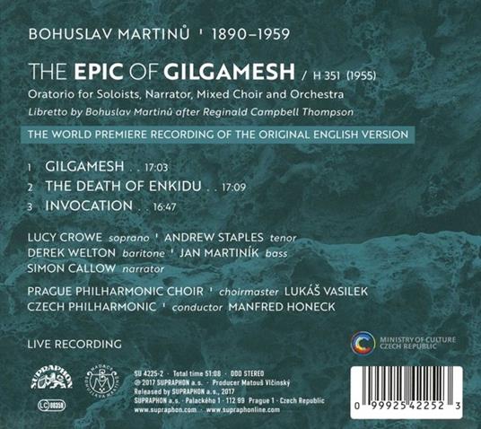 Epic Of Gilgamesh - CD Audio di B. Martineau - 2