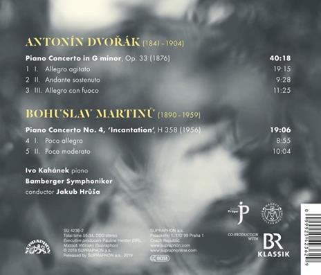 Piano Concertos - CD Audio di Antonin Dvorak,Bohuslav Martinu,Ivo Kahanek - 2