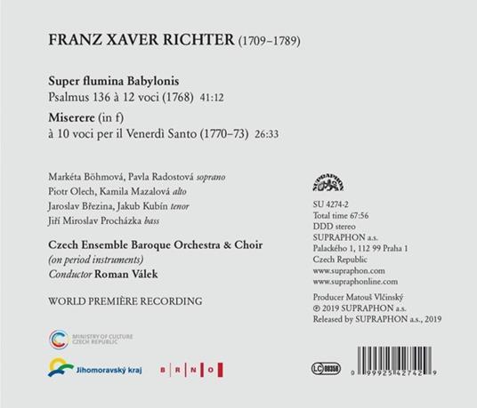 Super Flumina Babylonis - CD Audio di Franz Xaver Richter - 2