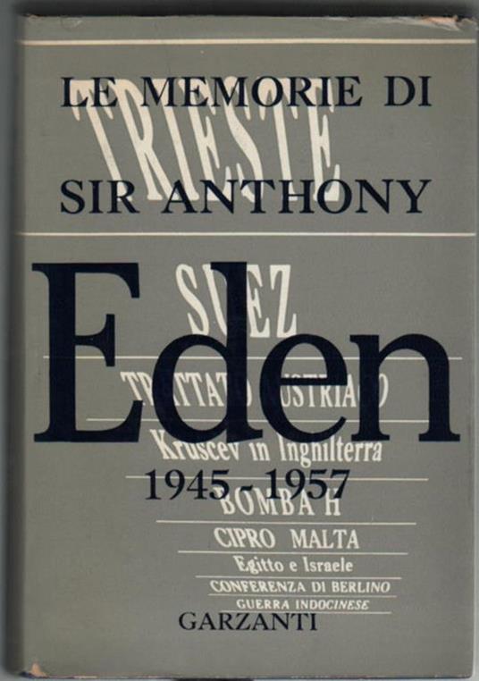 Le memorie di Sir Anthony Eden - copertina