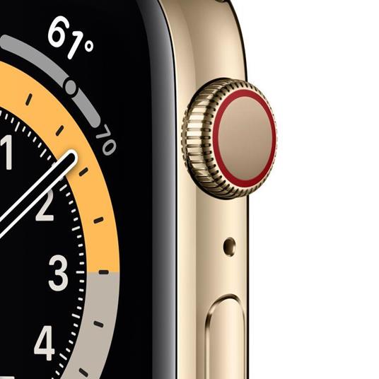 Apple Watch Series 6 GPS + Cellular, 44mm in acciaio inossidabile color oro  con cinturino Sport Verde Cipro - Apple - Telefonia e GPS | IBS
