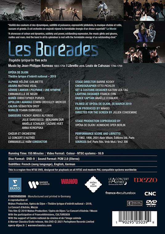 Les Boréades (DVD) - DVD di Jean-Philippe Rameau,Emmanuelle Haim,Le Concert d'Astrée - 2
