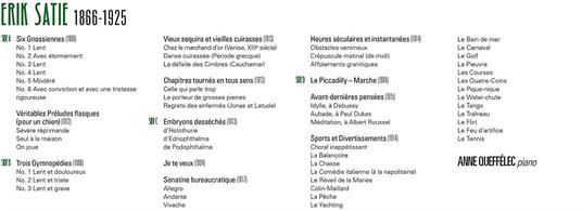 Gymnopédies - Gnossienne - Vinile LP di Erik Satie,Anne Queffélec - 2