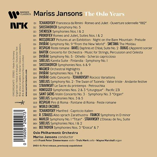 The Oslo Years (Box Set: 21 CD + 5 DVD) - CD Audio + DVD di Mariss Jansons - 2