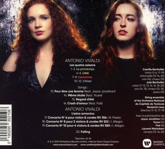 Vivaldi . Nos 4 Saisons - CD Audio di Camille Berthollet,Julie Berthollet - 2