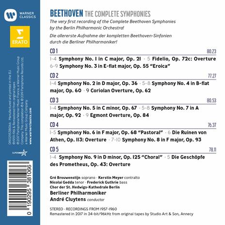 9 Sinfonie - CD Audio di Ludwig van Beethoven,André Cluytens,Berliner Philharmoniker - 2