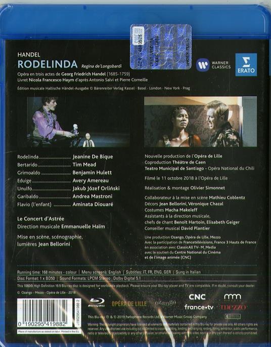 Rodelinda (Blu-ray) - Blu-ray di Emmanuelle Haim,Georg Friedrich Händel,Le Concert d'Astrée,Jakub Jozef Orlinski - 2