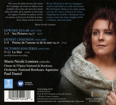 Nicole Lemieux: Mer(S) Elgar, Chausson, Joncieres - CD Audio di Marie - 2