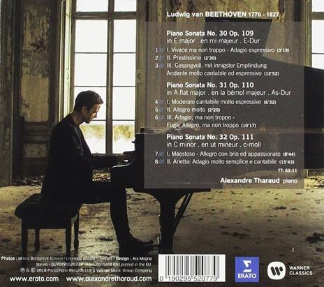 Sonate per pianoforte n.109, n.110, n.111 (Standard Edition) - CD Audio di Ludwig van Beethoven,Alexandre Tharaud - 2